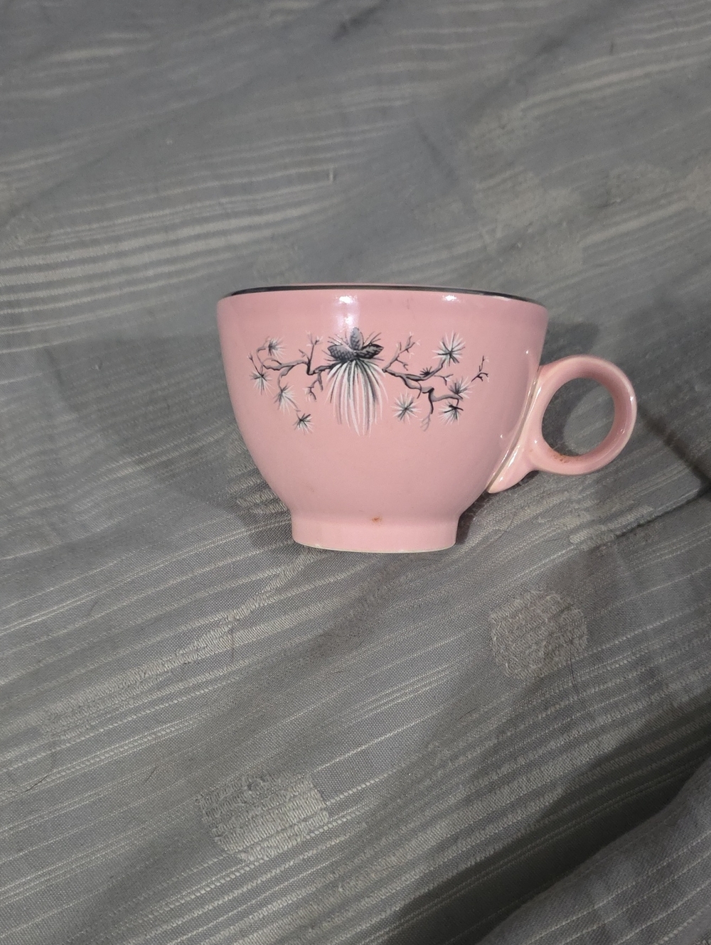 Vintage 1960s PINK Tea Coffee Cup DWARF PINE by Taylor, Smith, and Taylor